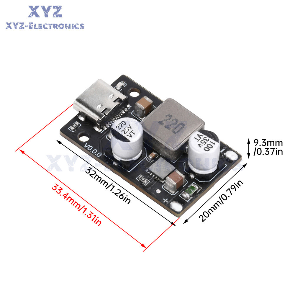 1-10*DC8~30V PD65W Fast Charging Module Step-Down Support PD3.1 QC3.0 SCP Type-C