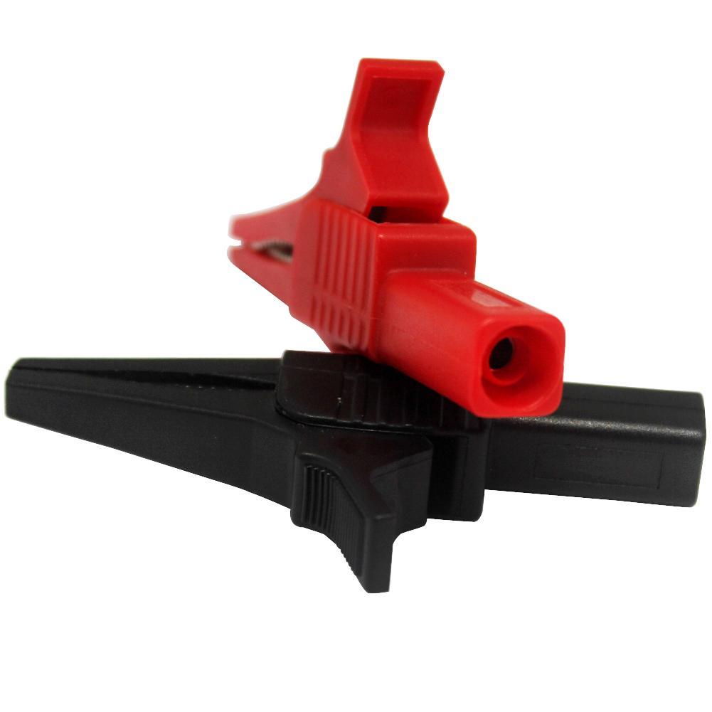 Two pairs Black/Red large crocodile clips Safety alligator clip 27262 USA Ship