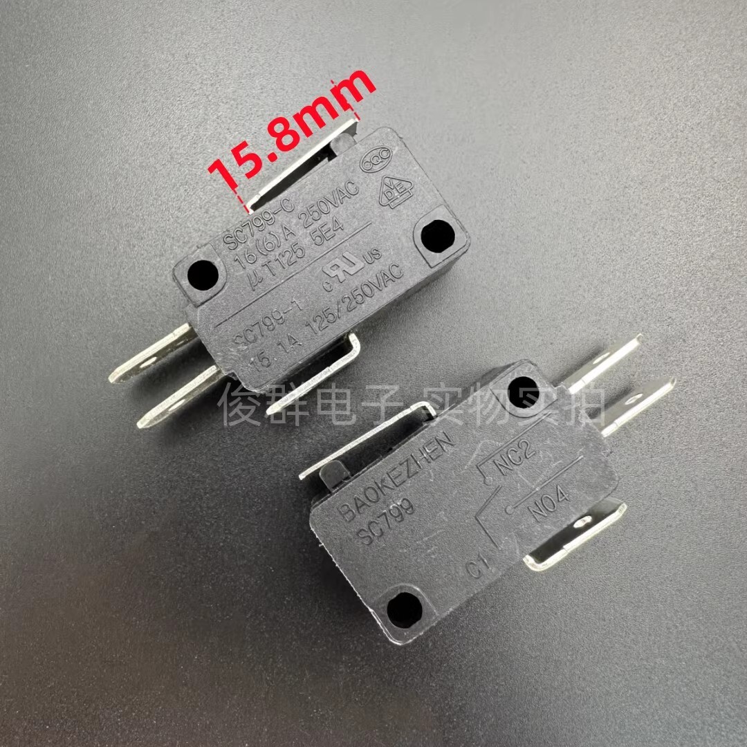 BAOKEZHEN SC799-C SC799-1 Limit Switch 3 Pins 16A 250VAC T125 With Press Lever