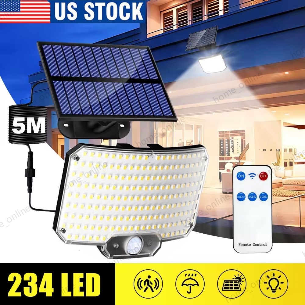 9900000lm LED Solar Street Light Security Flood Lamp Motion Sensor Outdoor Wall