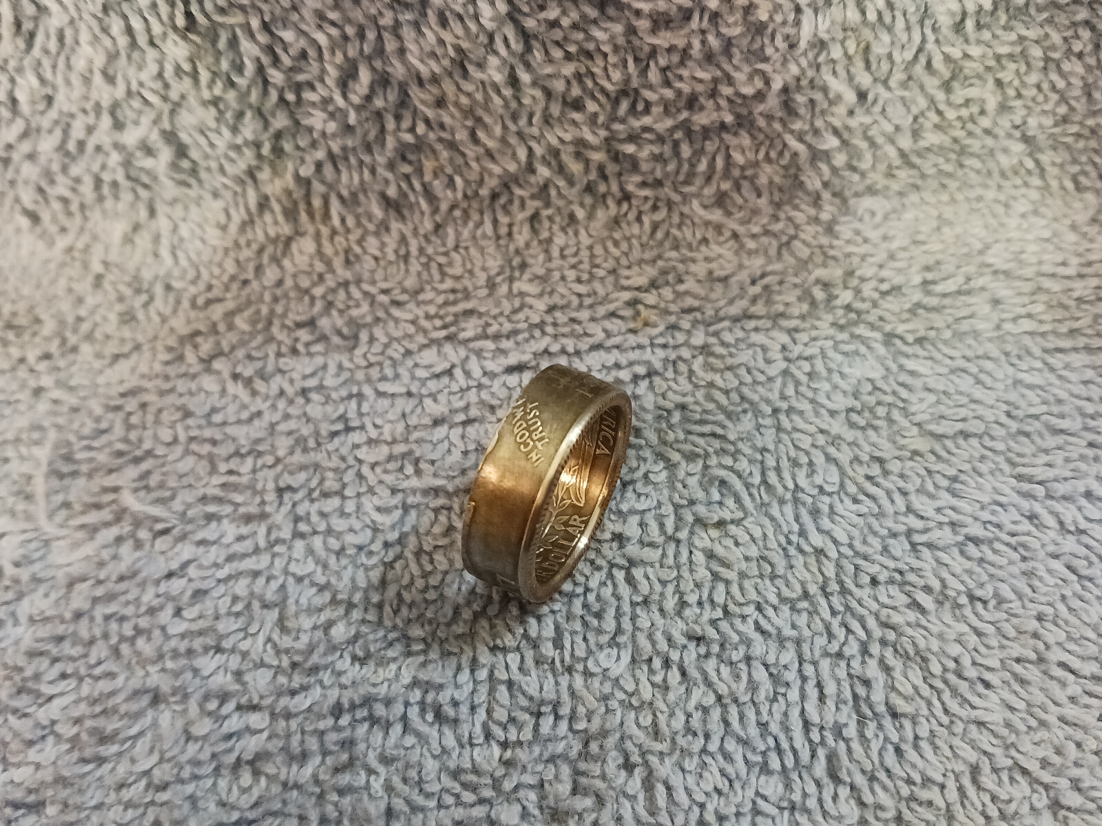 1987 Washington Quarters, coin ring, size 7-1/2