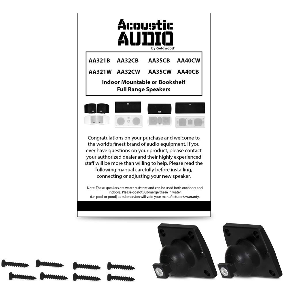 400 Watts Black Mountable Indoor Wired Speakers Full Range Sound Coverage
