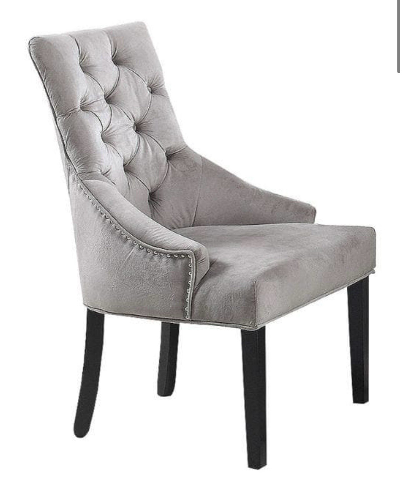 JAMESON SUEDE DINING CHAIRS GREY TOP OFTHE LINE PRICE FOR 2