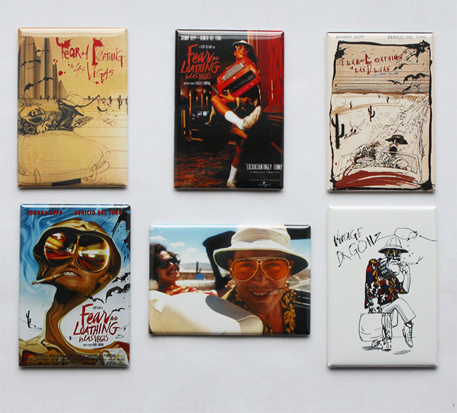 FEAR & LOATHING IN LAS VEGAS - MOVIE POSTER MAGNETS (thompson steadman print art