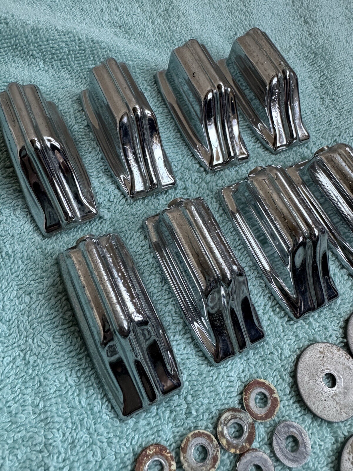Lot of 8 Rogers Beavertail Vintage 60s Cleveland era Tom Drum Lugs Lot #2