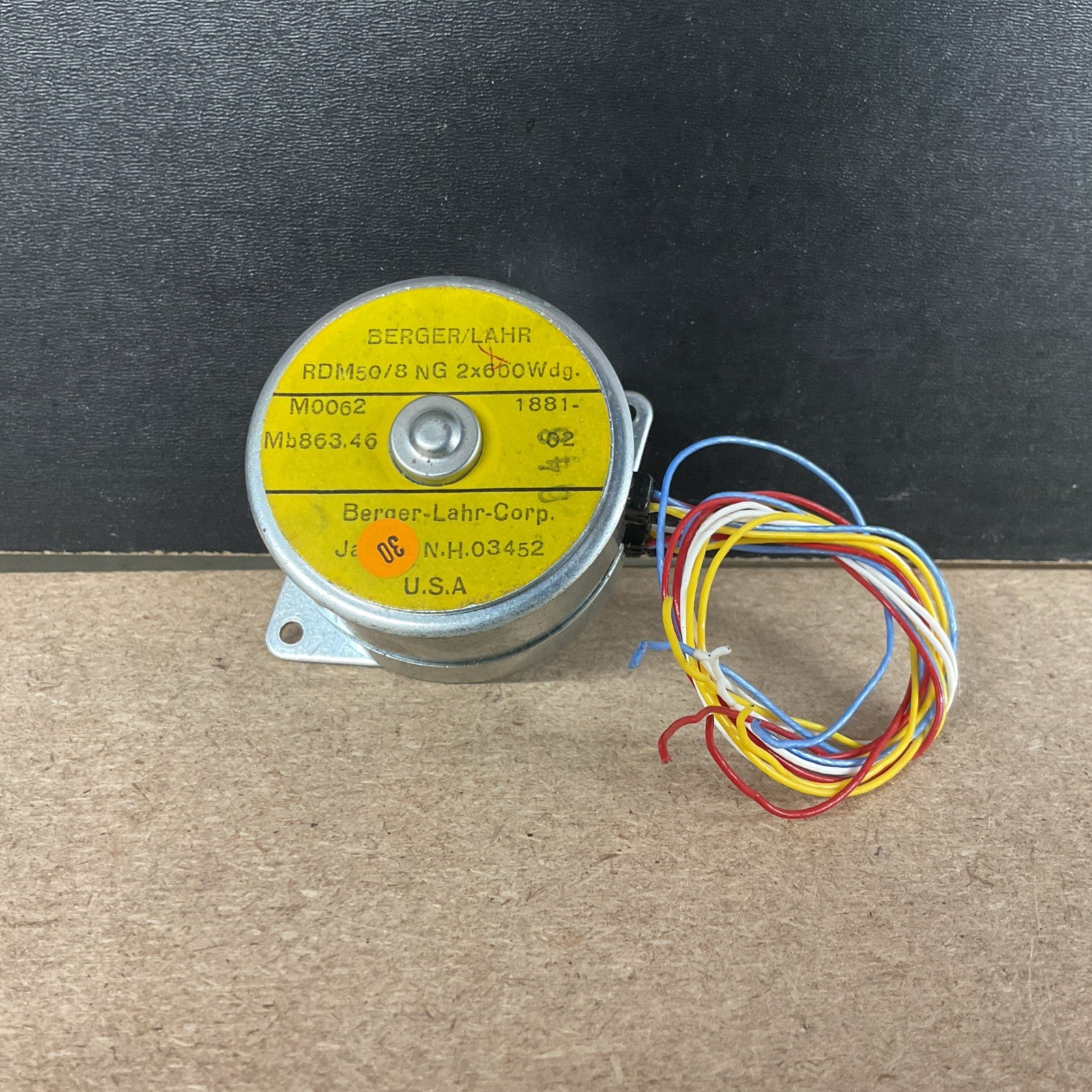 Vintage Berger / Lahr Model RDM 50/8 NG Stepper Motor For Precise Positioning