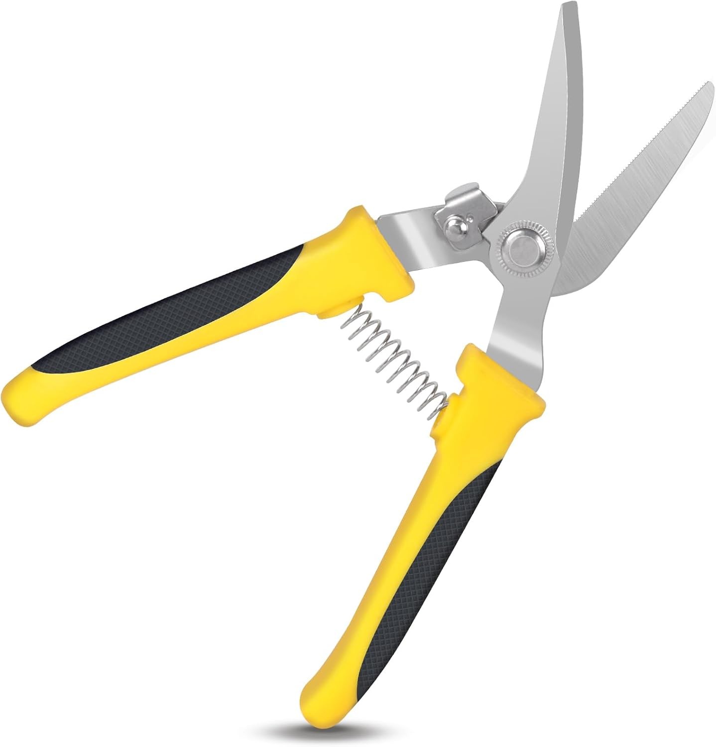 Tin Snips for Cutting Metal Sheet, 8.2*2.2*0.6 inches, Yellow and Silver