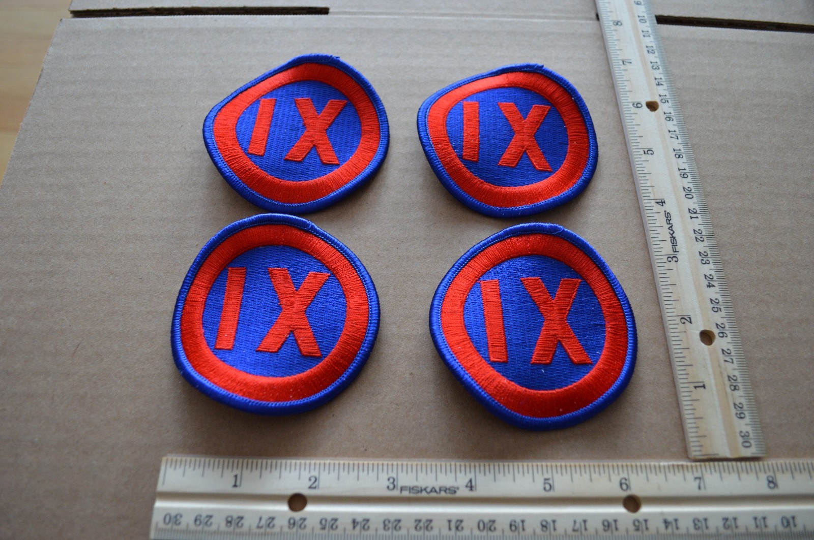 Lot of 4 US Army 9th Army Corps Unit Patches Color