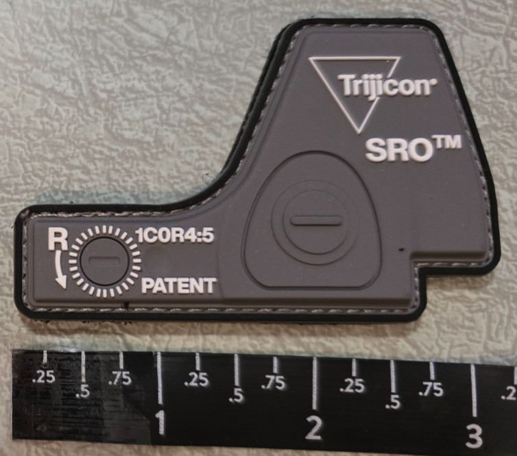 Trijicon SRO Optic Sight Red Dot PVC Hook Loop Morale Patch Shot Show