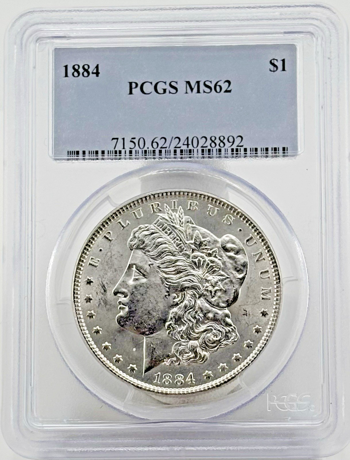 1884 Morgan Silver $1 PCGS MS62