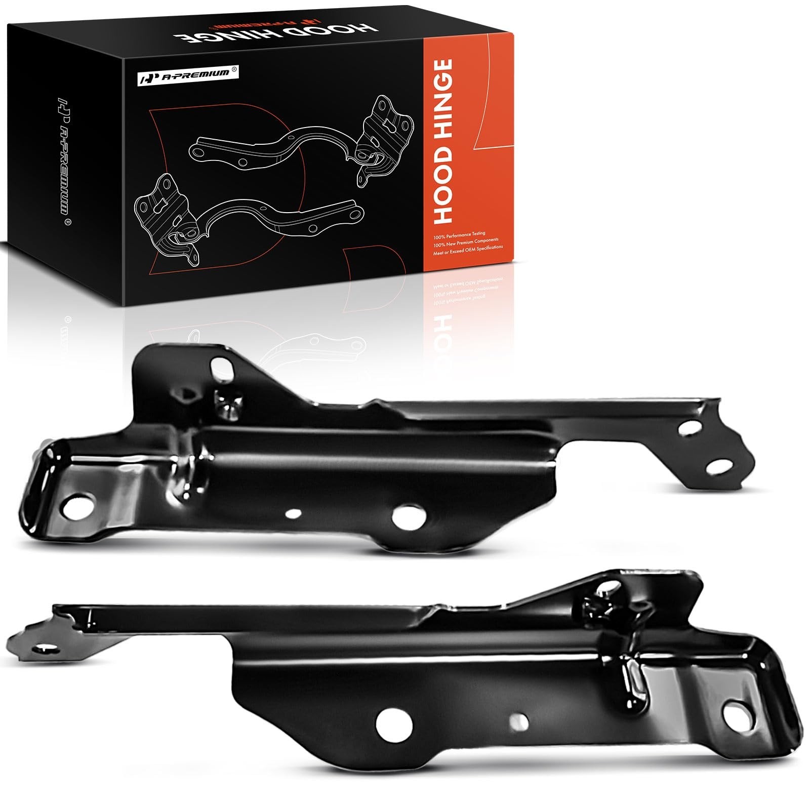 A-Premium Front Hood Hinges Compatible with Chevrolet Silverado 2500 HD, Silv...