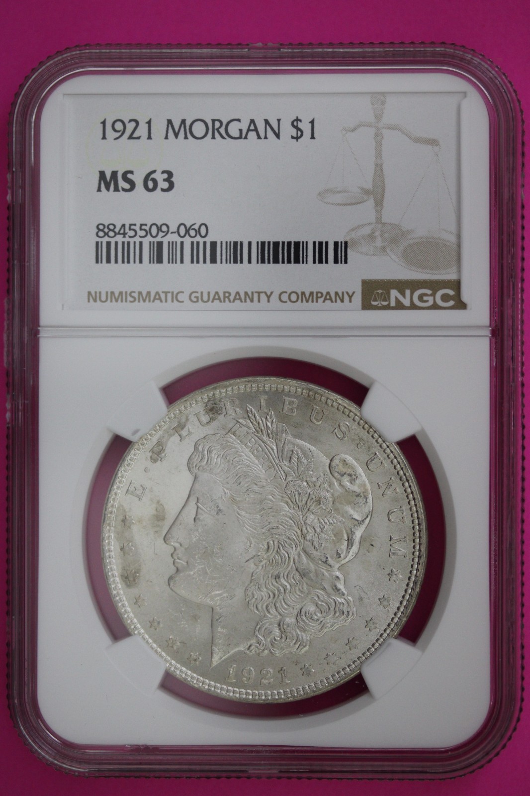 1921 P MS 63 Morgan Silver Dollar American Seller NGC Certified Authentic 201