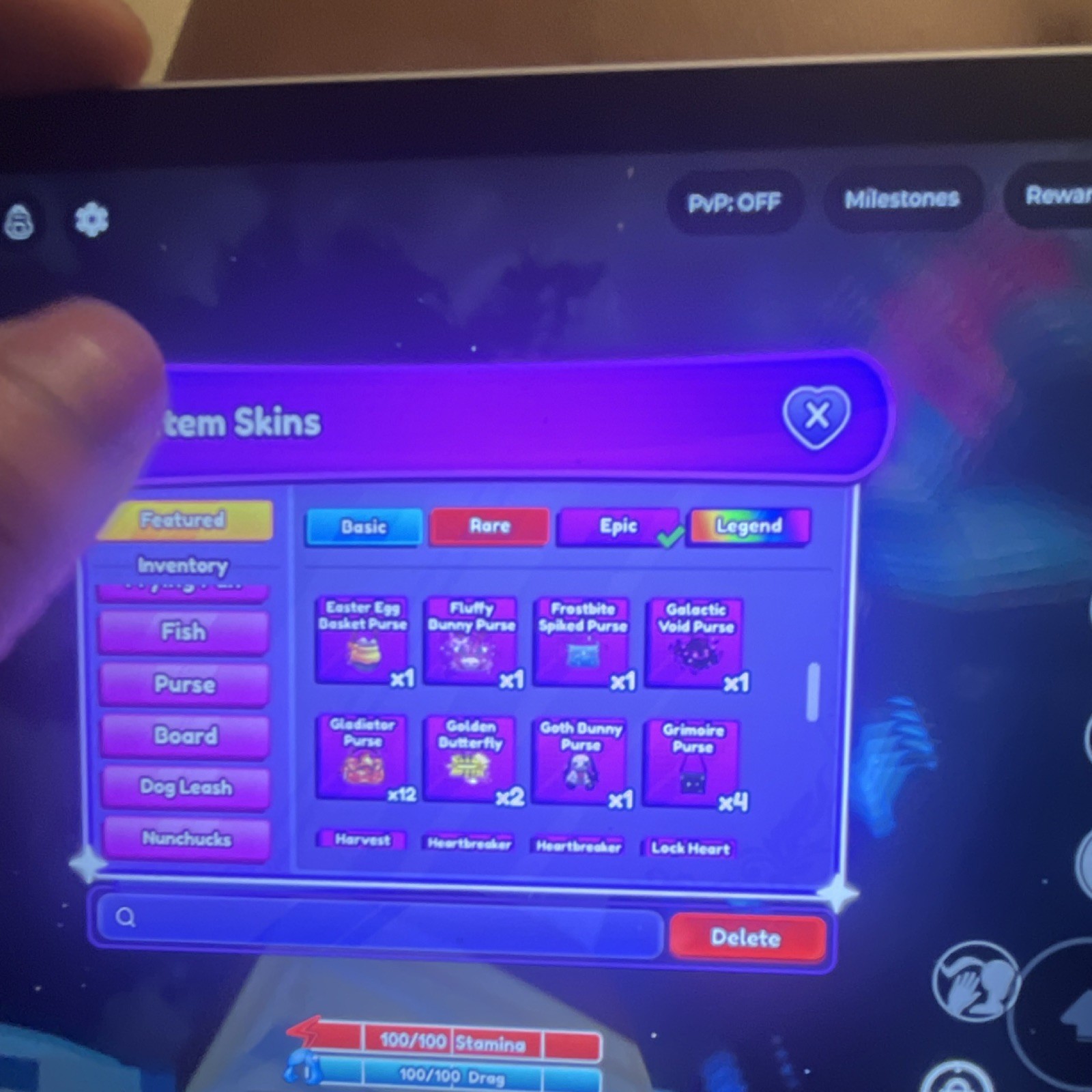 Item Skins Collection with Multiple Rarities - Knuckles, Axes, Chainsaws