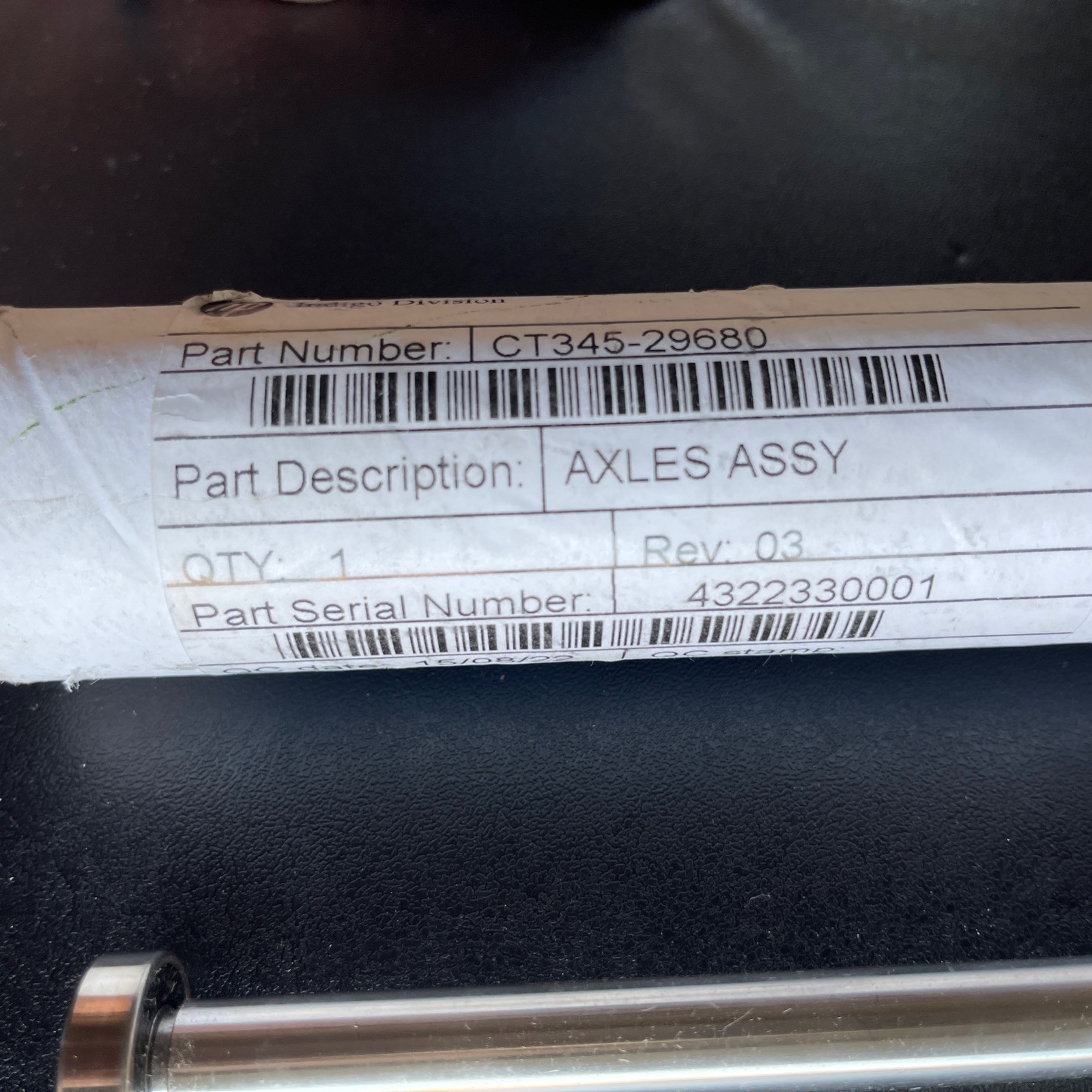 HP Indigo CT345-29680 axle