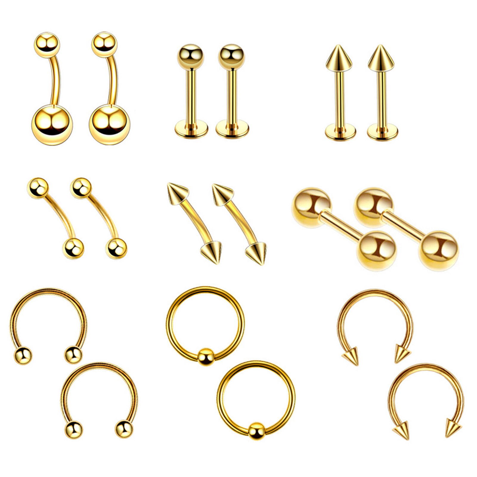 148X Professional Body Piercing Gun Tool Kit Ear Nose Navel Nipple Needles Set