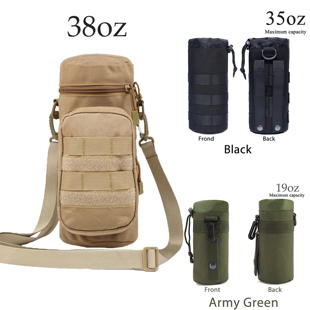 19/35/38oz Capacity Tactical Molle Water Bottle Bag Outdoor Fanny Bag Waist Pack