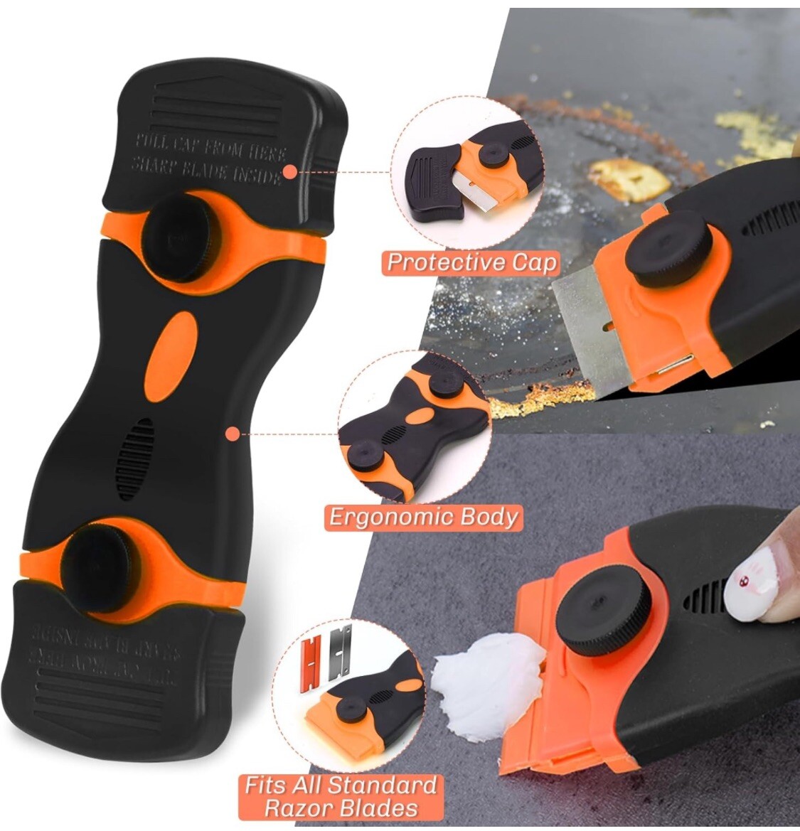 Razor Blade Scraper 2 Pcs Razor Scraper Tool For Removing Label Registration Sti
