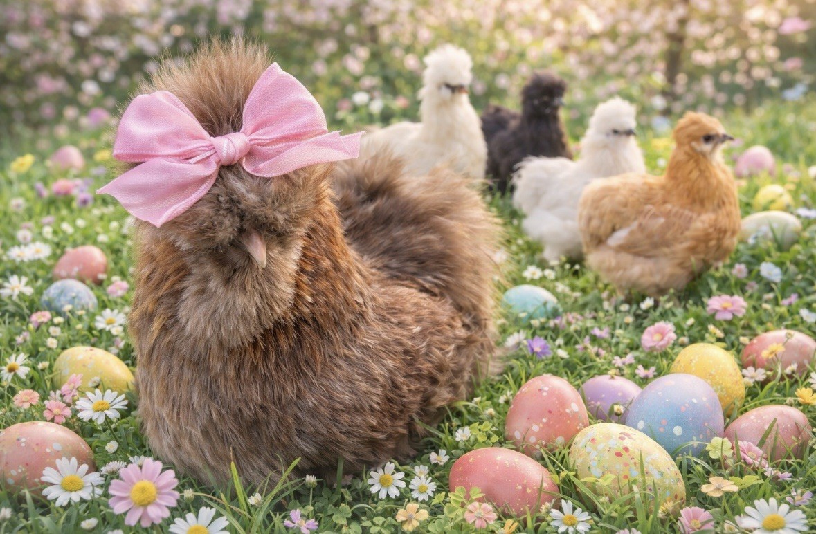 12 Bearded Silkie Hatching Eggs