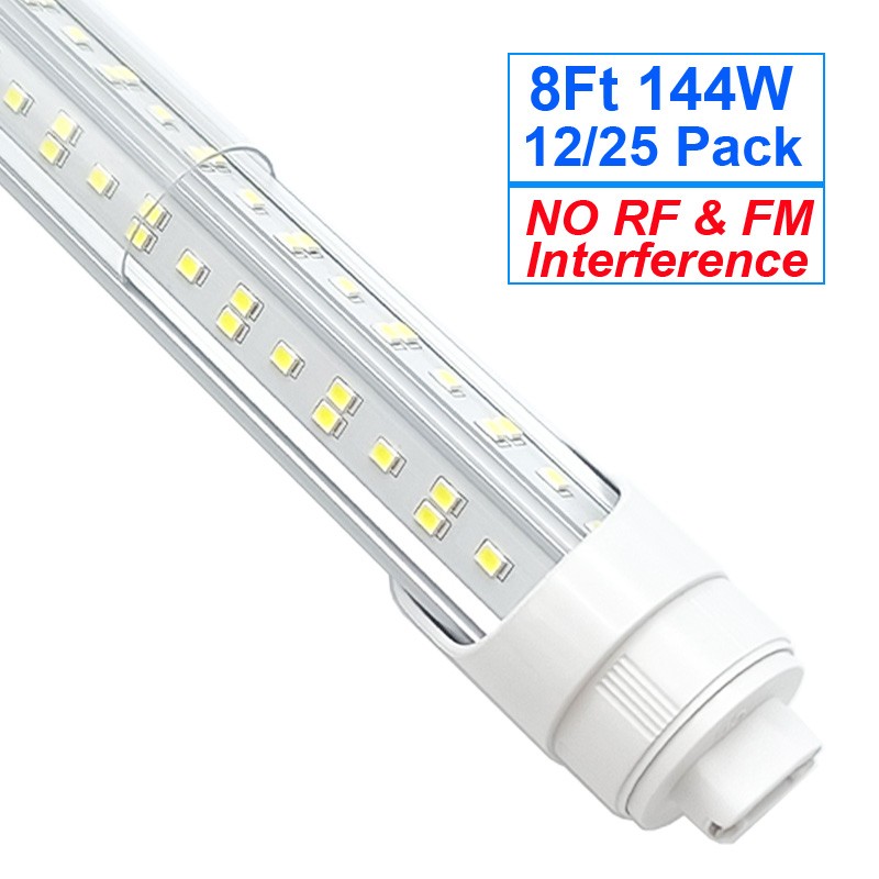 R17D HO T8 8FT Led Tube Light Bulbs 144W T8 8 Foot Led Shop Light 6500K 96''