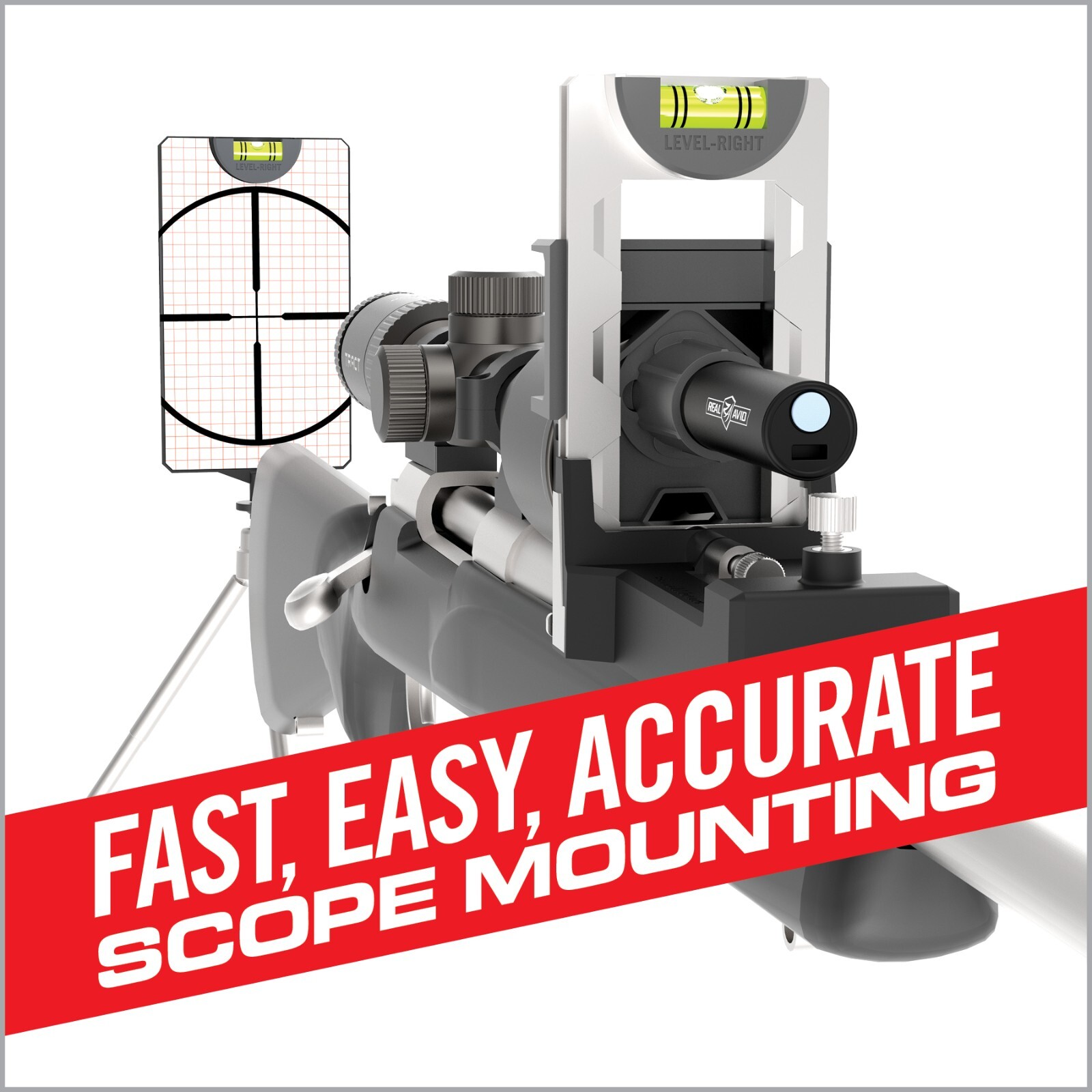Real Avid Scope Leveling Kit & Precision Scope Level System (AVLVLRSTCOMBO)