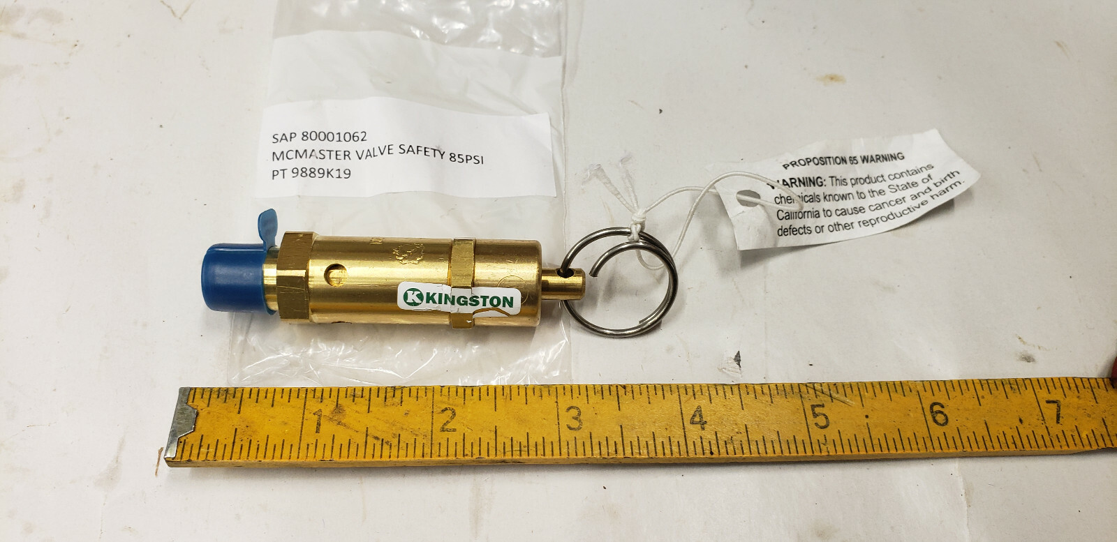 Kingston 112CSS 85 PSI Brass Pop Off Pump Safety Vave 1/4" NPT, 55SCFM. NEW