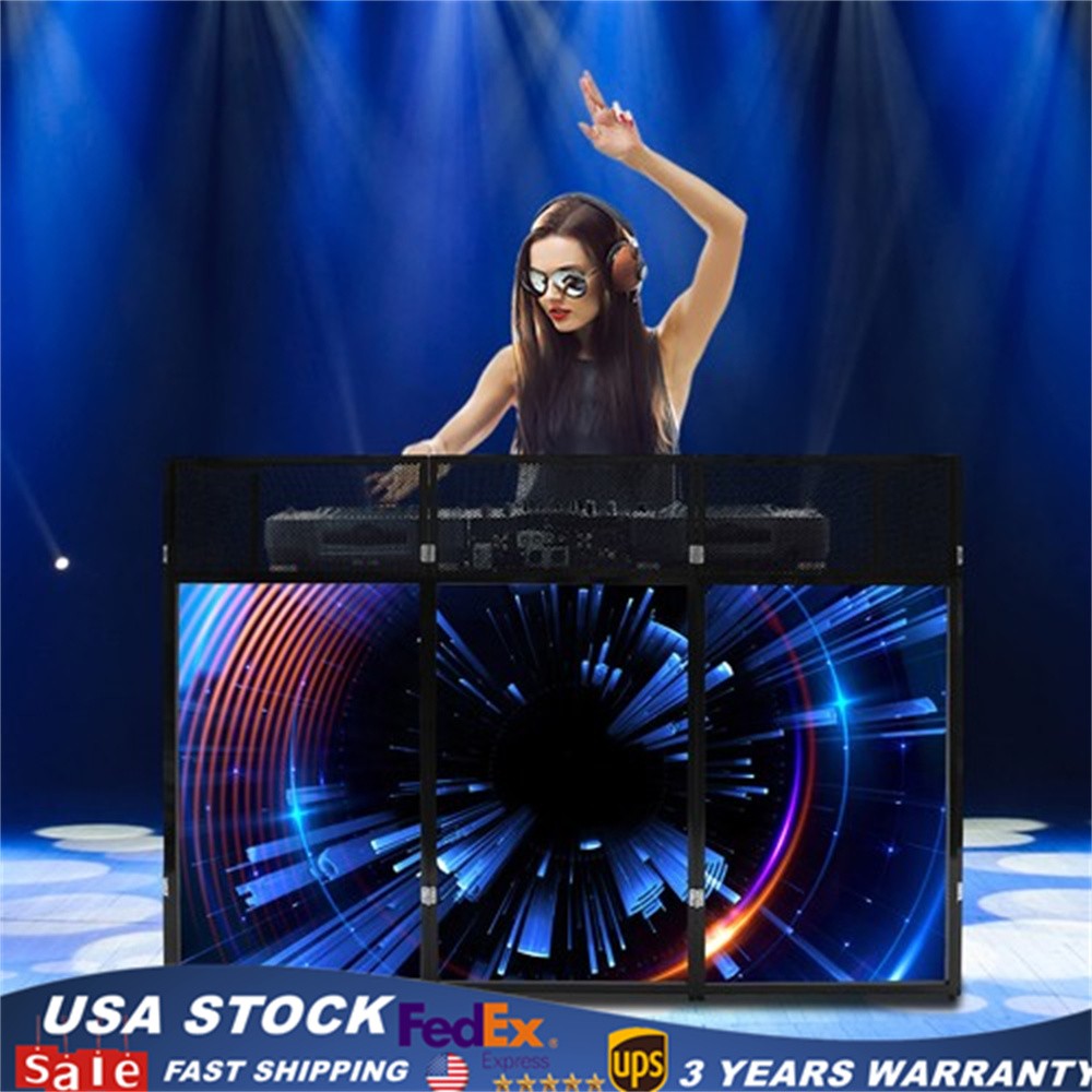 23“x73” DJ Booth Table Foldable DJ Stand Free Standing DJ Booth Stand 20kg max.