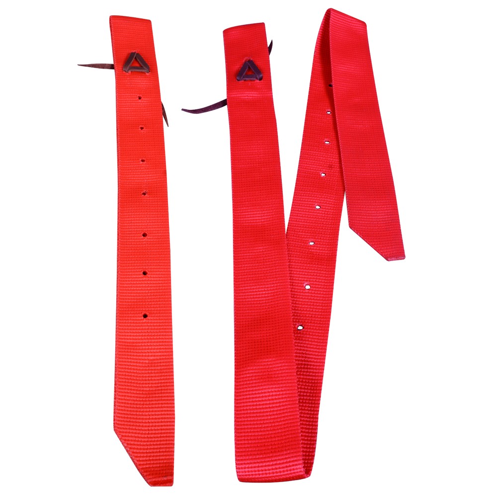 Hilason Black Nylon Cinch Tie Strap Off Billet Set Western Saddle Rigging
