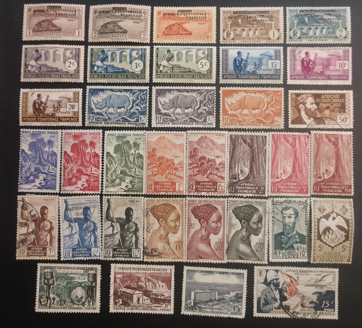 FRANCE FRENCH EQUATORIAL AFRICA COLLECTION OF OLD  STAMPS lot 5
