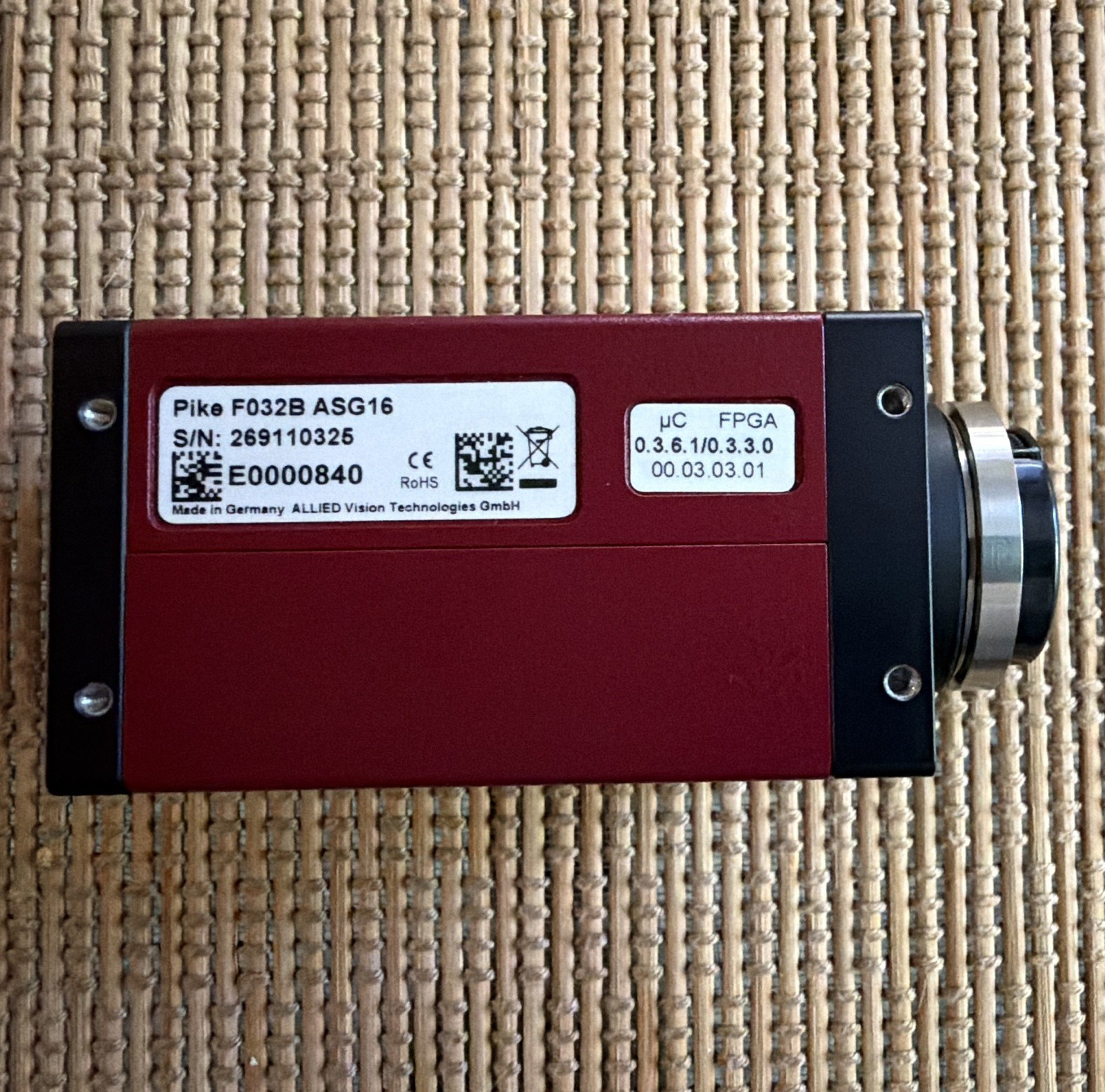 Allied Vision Pike F032B ASG16 Industrial Machine Vision GigE Camera