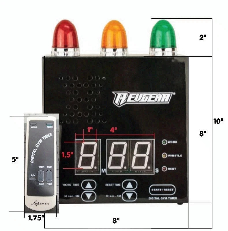 Revgear Digital Boxing MMA Gym Interval Workout Timer With Remote Control New