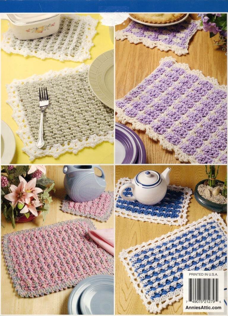 CROCHENIT EASY PLACE MATS & TRIVETS