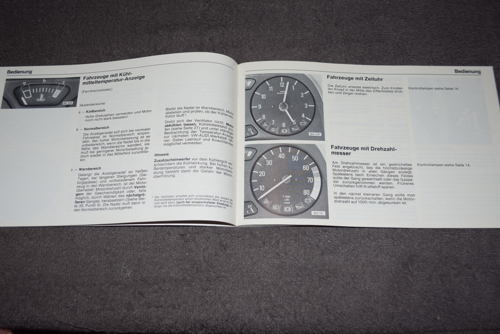 Operating Instructions Manual VW Derby I Type 86 Mint/Unused