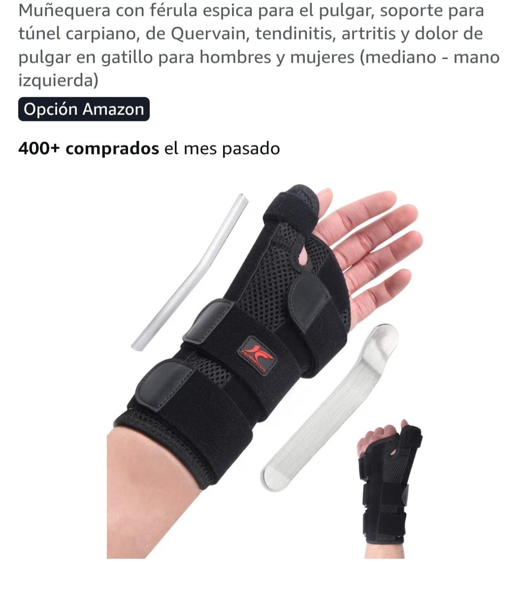 Hurmoya Wrist Brace for Carpal Tunnel Night Sleep Support - Left Large NIB