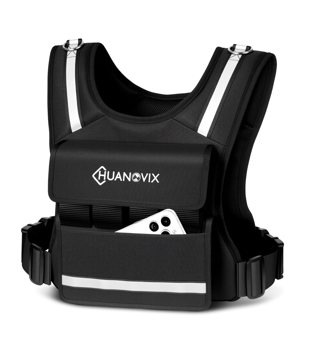 Huanovix Weighted Vest, 0-40 LBS Adjustable Weight Vest With S-XXXL, Black