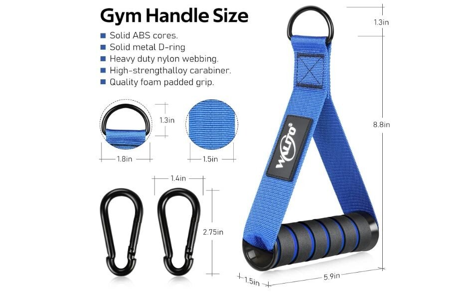Exercise Handles, Replacement Cable Machine Attachments for Home Gym Equipment,