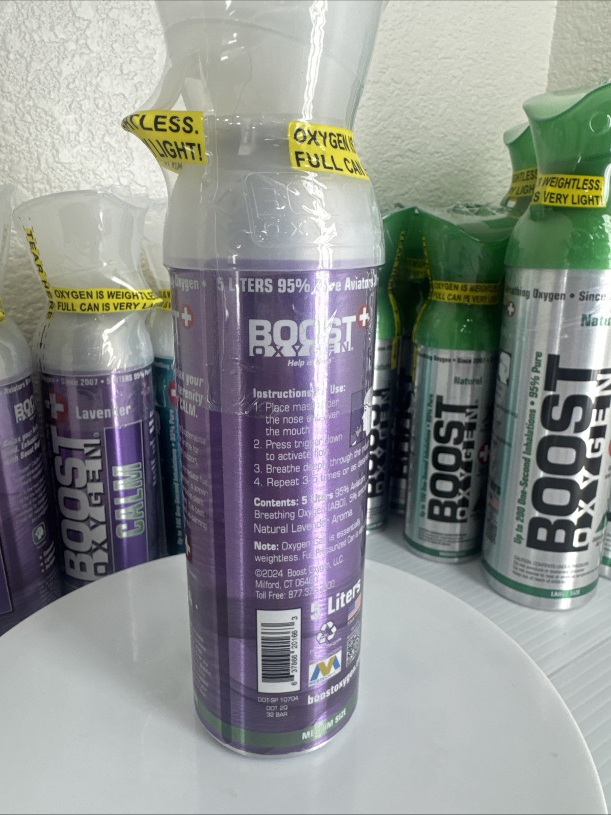 Boost Oxygen Energy Calm Lavender 5 Liter Canister Respiratory