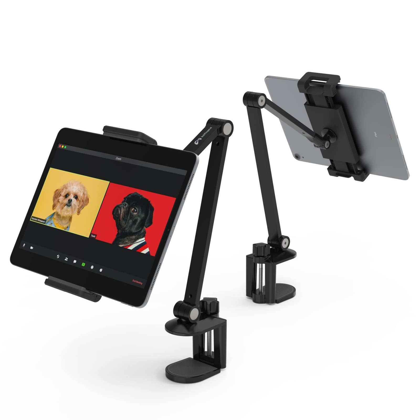 iPad Desk Mount, Adjustable Tablet Holder Clamp, 360 degree Rotation, Sturdy ...