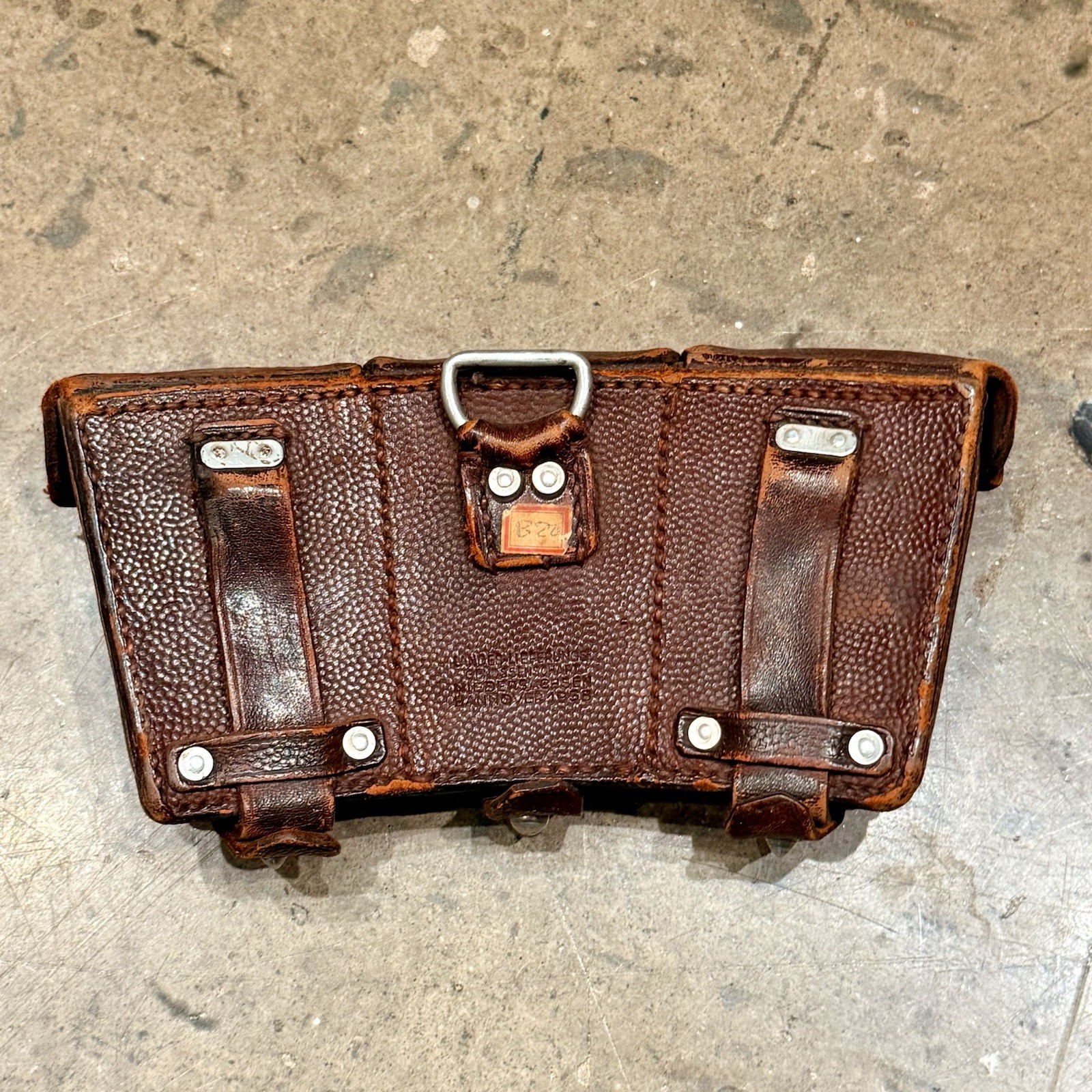 Original WWII German Mauser Ammo Leather Case Pouch Hannover