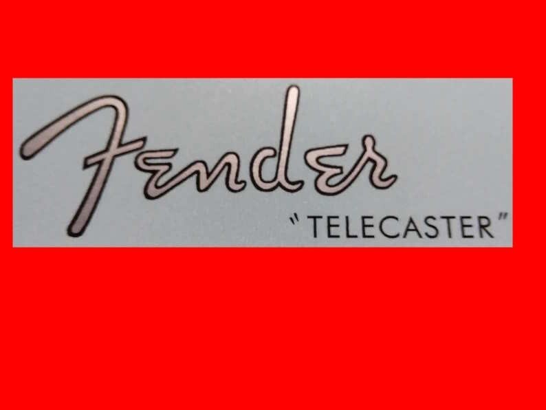 Fender 1952 Telecaster Silver Metallic Waterslide Headstock Decals 5t2