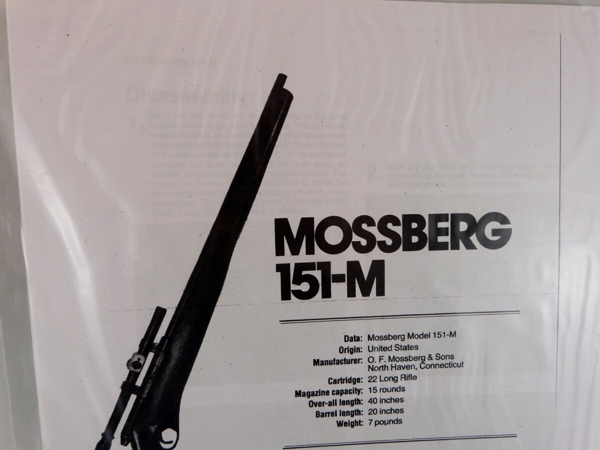 MOSSBERG 151-M .22 RIFLE BREAK DOWN INSTRUCTION KIT