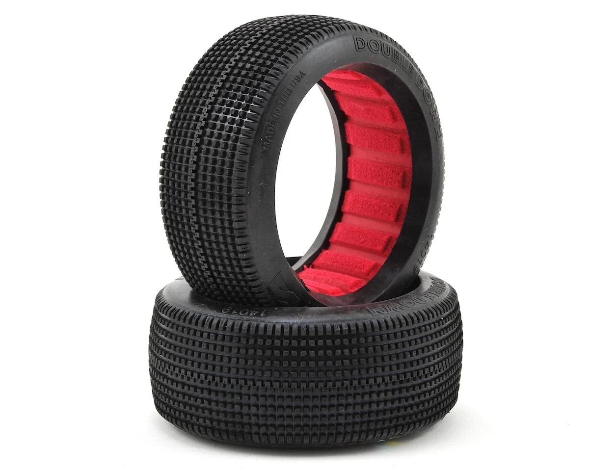 AKA Double Down 1/8 Buggy Tires (2) (Medium - Long Wear) AKA14019ZR