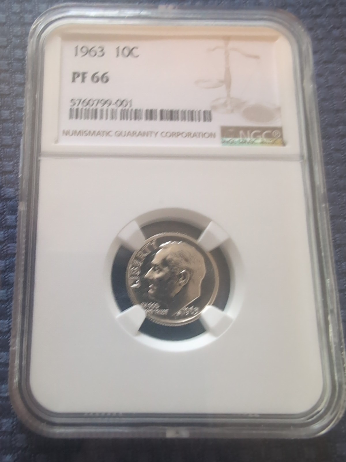 1963 10C Silver Proof Roosevelt Dime PF 66 NGC