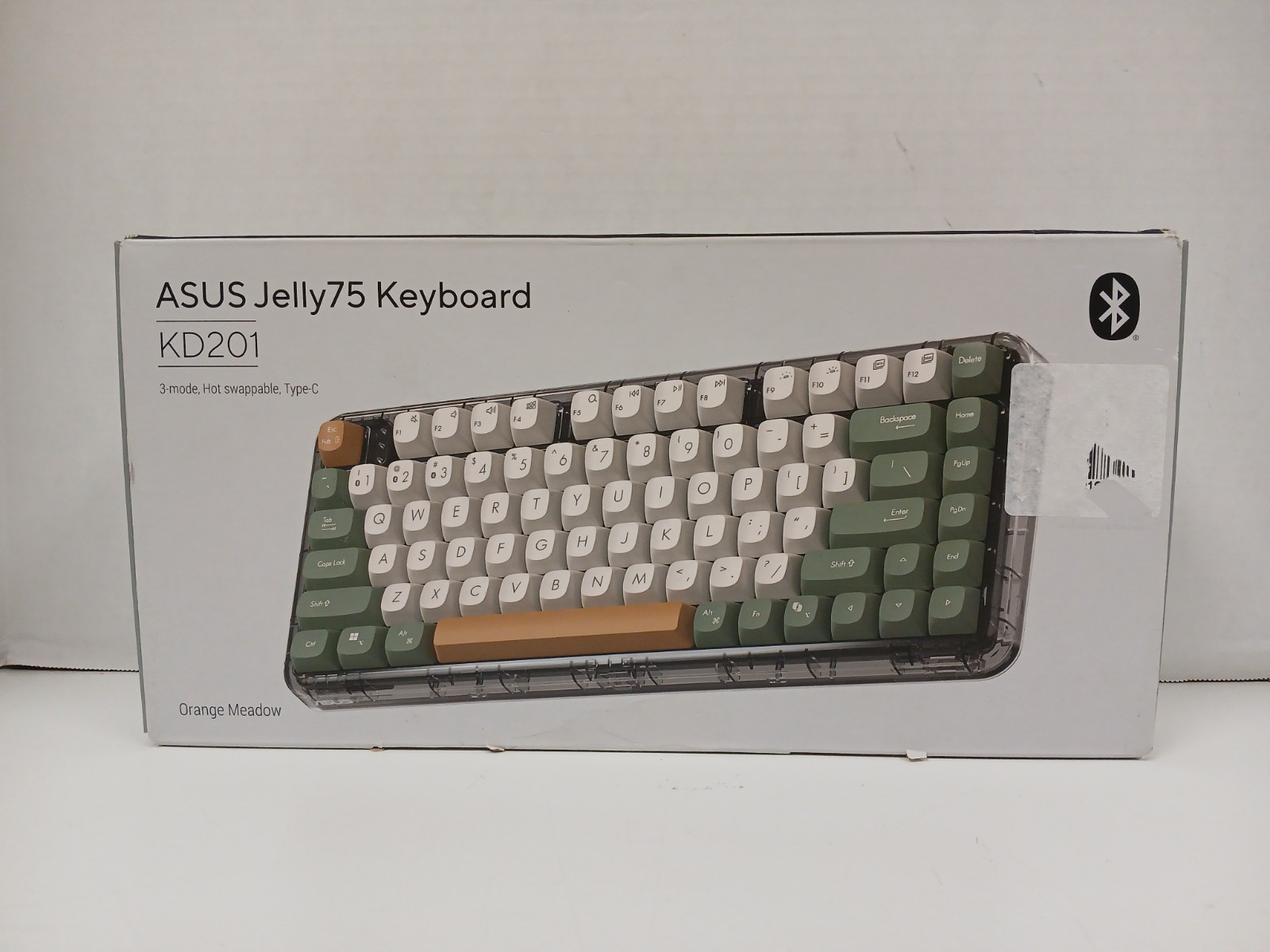 Asus Jelly75 KD201 Tri-Mode Hot Swappable Keyboard, Orange Meadow