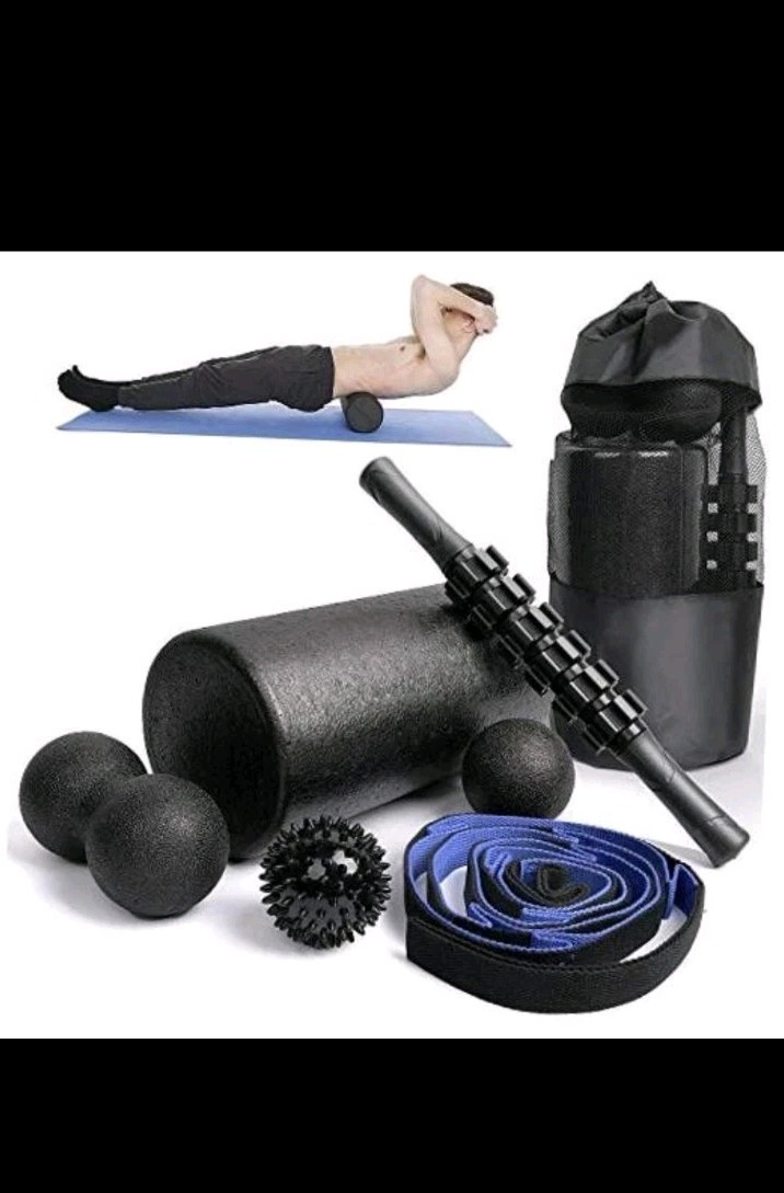 6 in1 Foam Roller Set -High Density Roller Foam,Muscle Roller Stick,2 Plantar
