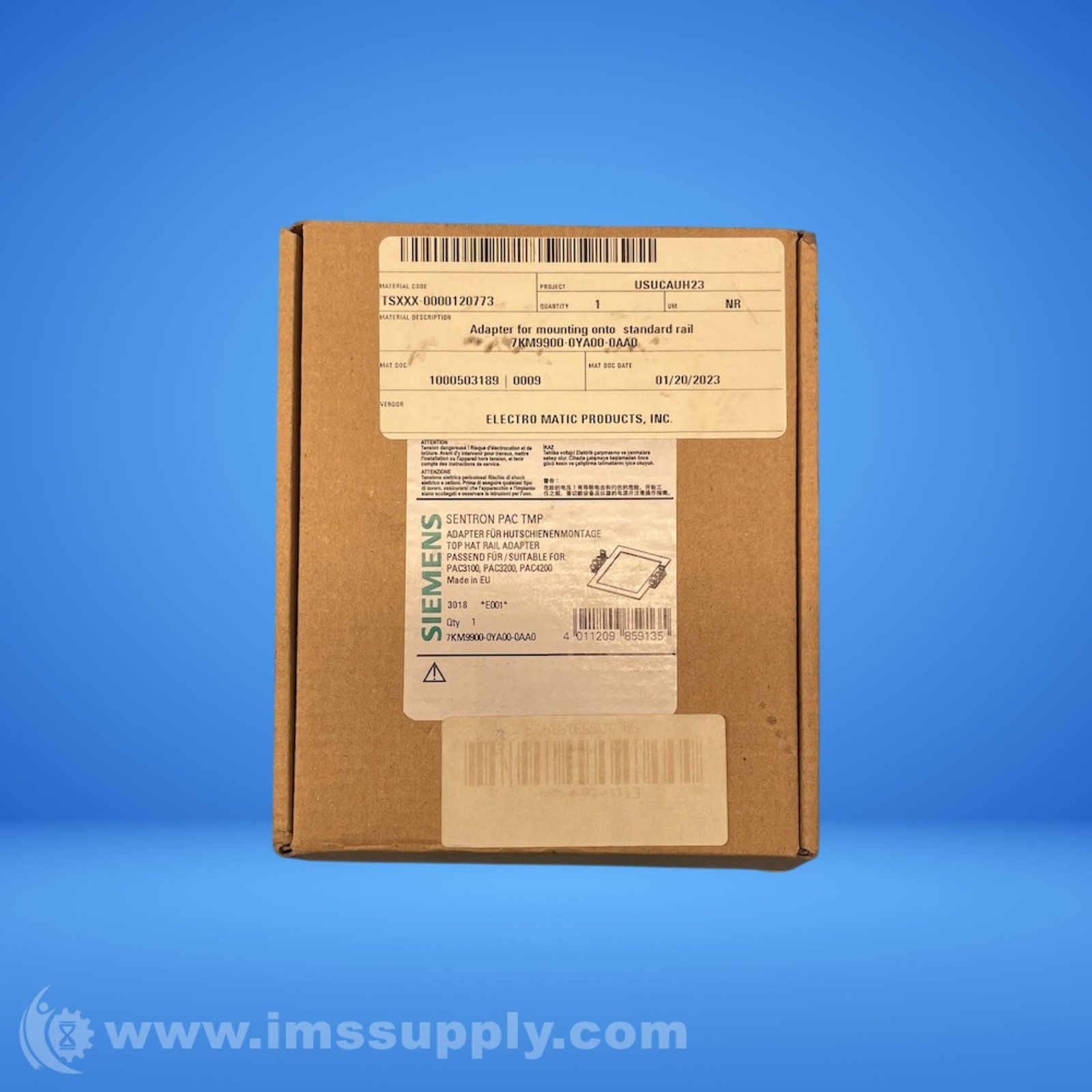 Siemens 7KM9900-0YA00-0AA0 Adapter Top Hat Rail Adapter FNOB