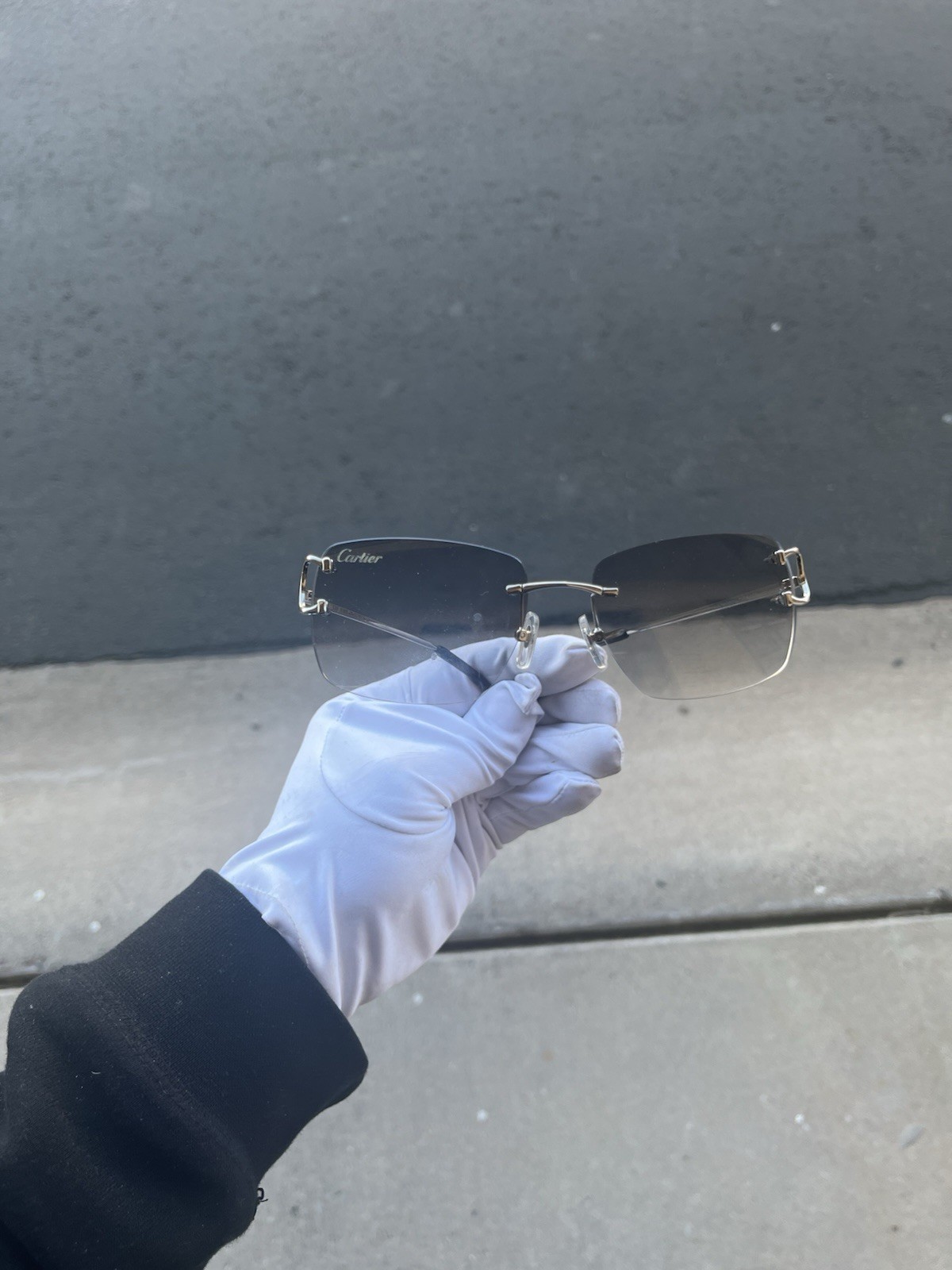 Optional Lens For Cartier Big C Wires. Gradient Grey 44mm. LENS ONLY
