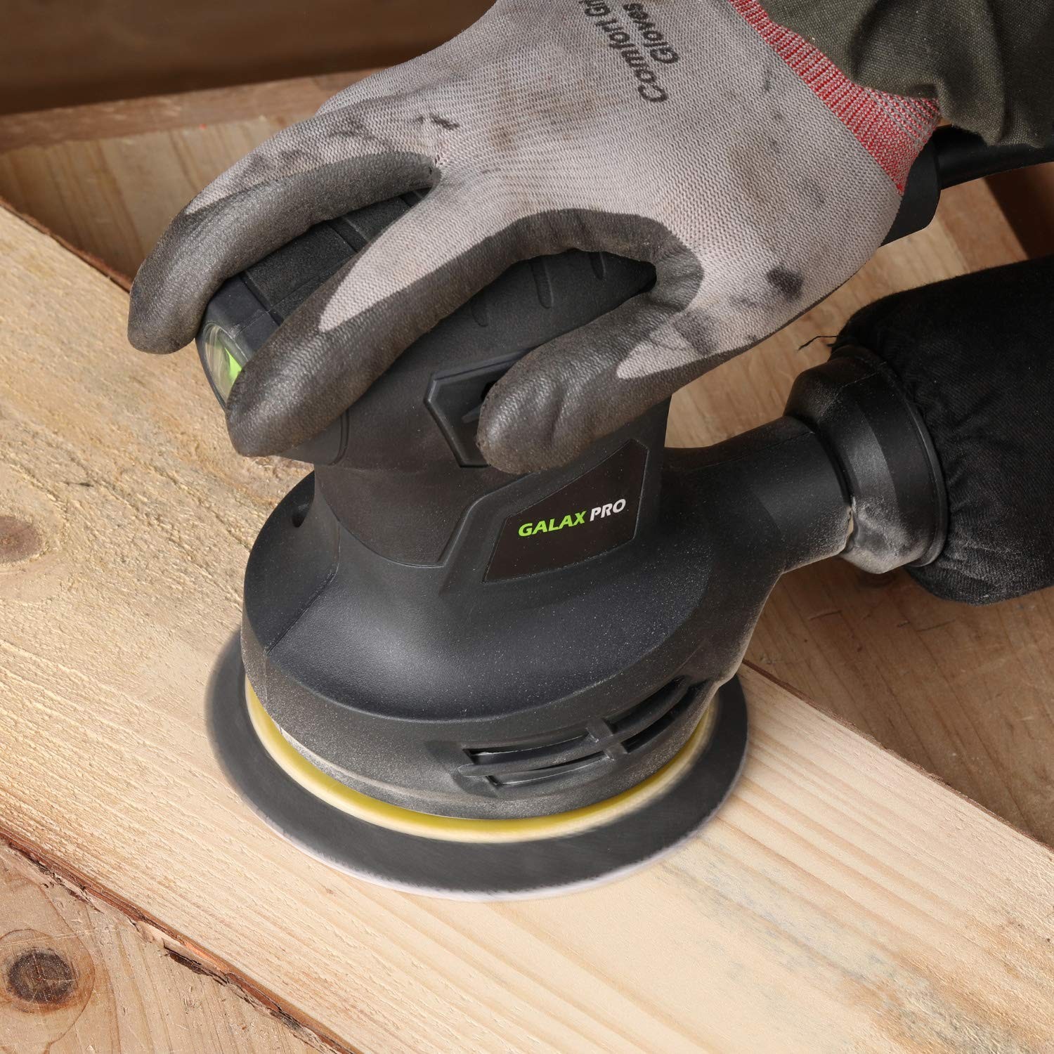280W 13000OPM Max 6 Variable Speeds Orbital Sander with 15Pcs Sanding Discs, ...