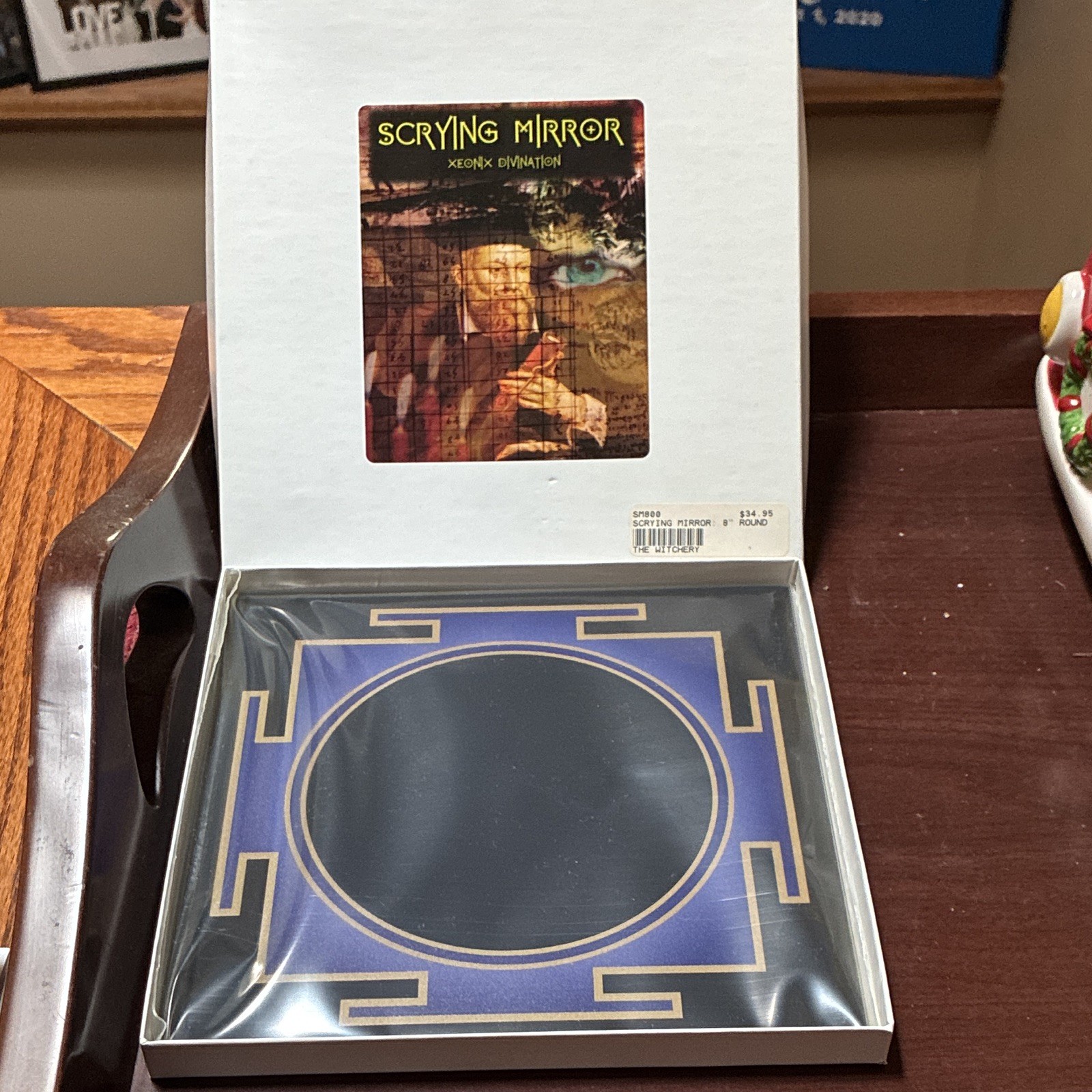 Xeonix Divination Scrying Mirror Set w/ "Scrying for Beginners" Donald Tyson