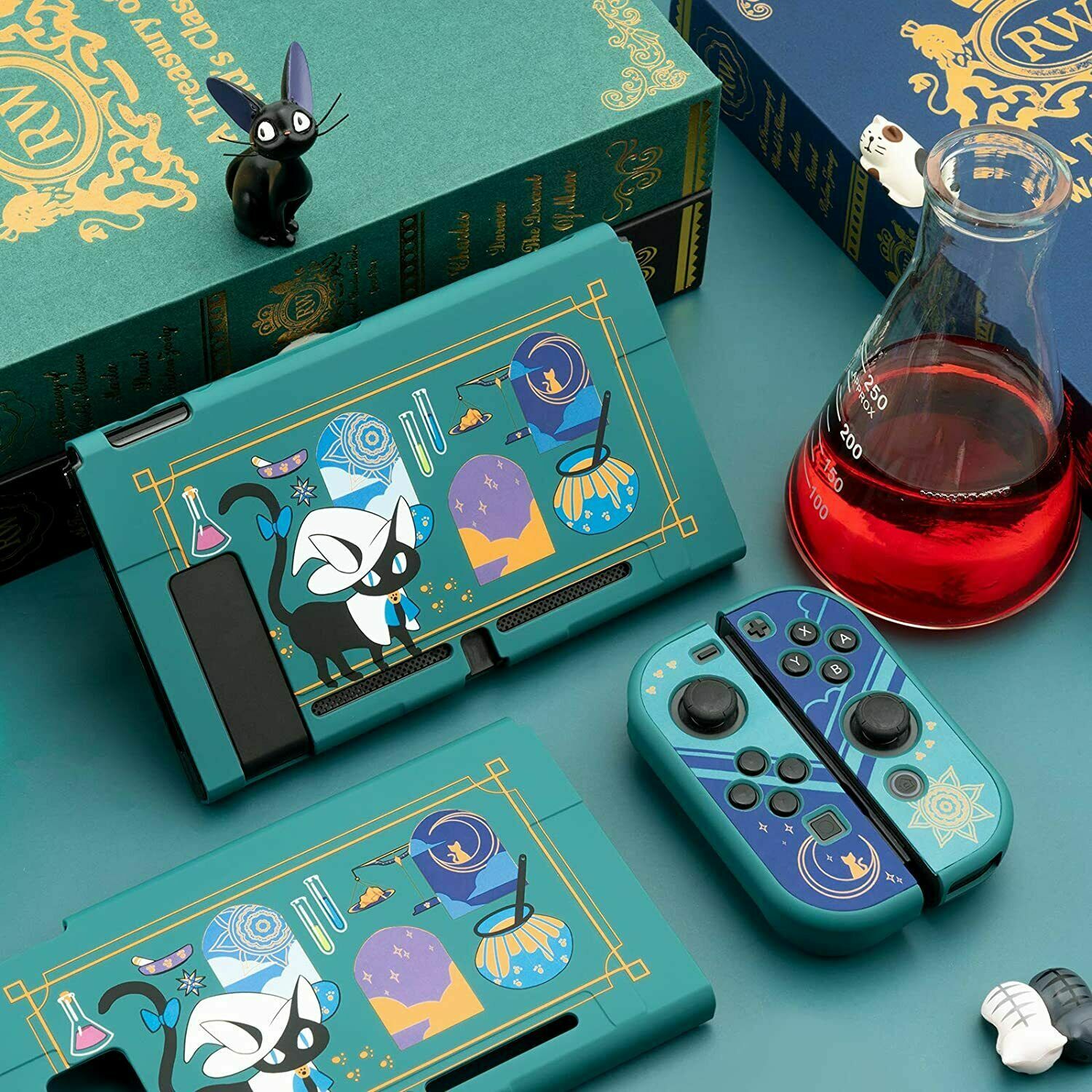 Geekshare Nintendo Switch Shell Alchemy Cat Cover Back Girp Protective Case