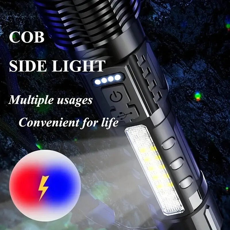 2pc 990000000Lumen Super Bright LED Flashlight Tactical Rechargeable Work Lights